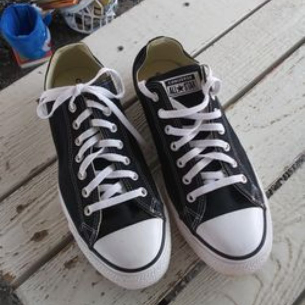 Bundle!! Two Pair Of Black Converse All Star Sz 1… - image 2